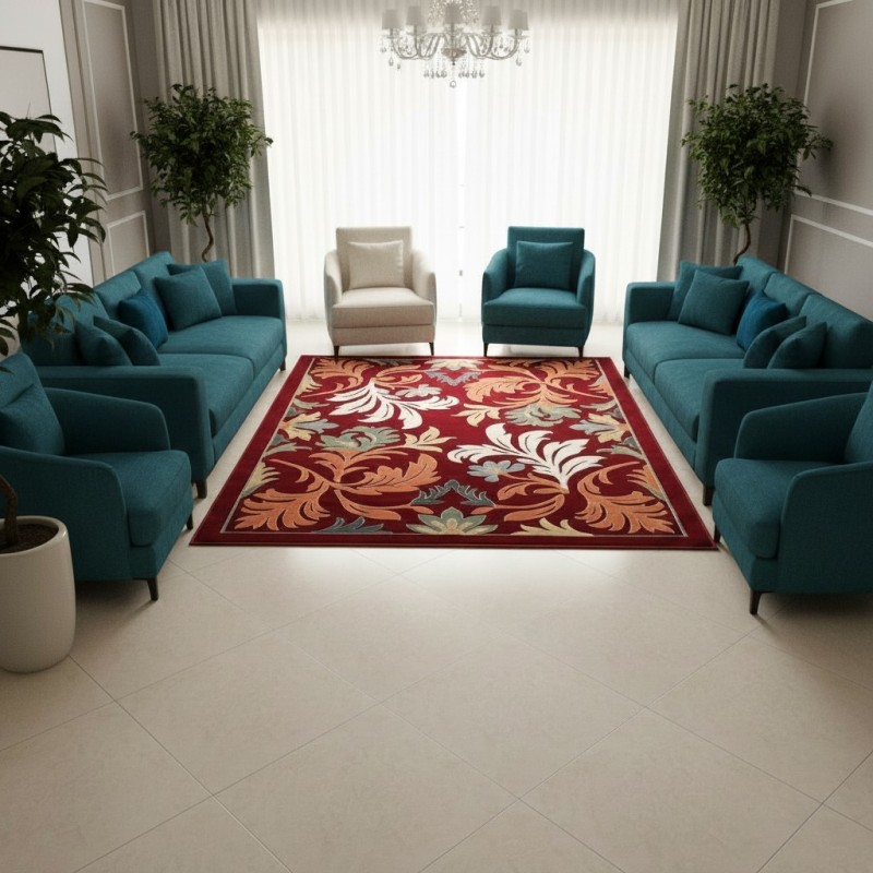 MAESTRO Turkish Designer Rugs OL430A ROSE BURGUNDY size 400*500