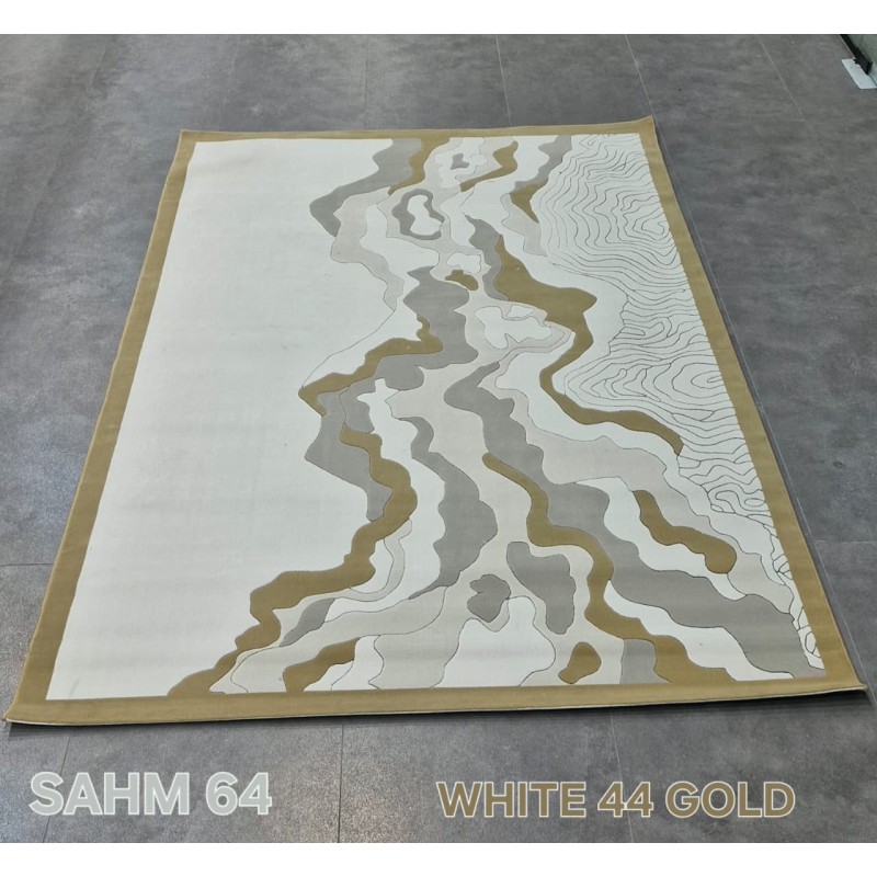 سجاد تركي سهم N0364B JR2 84 ابيض 44 ذهبي مقاس 100*200