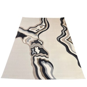 Turkish rug sahm F0750A cream black size 150*230