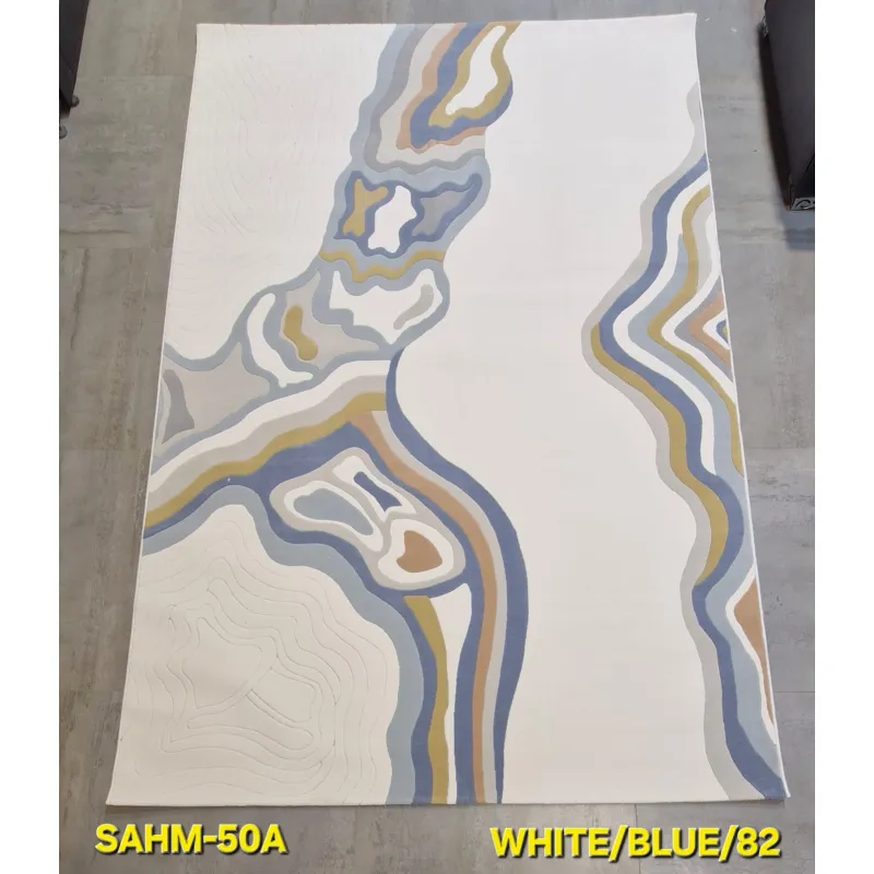سجاد تركي سهم F0750A ابيض سماوي مقاس 100*200