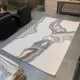 سجاد تركي سهم F0750A ابيض سماوي مقاس 100*200