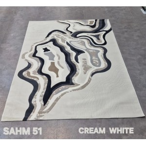 Turkish rug sahm OC551A cream white size 100*200