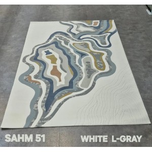 Turkish rug sahm OC551A white Light gray size 300*400