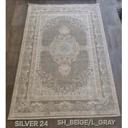 سجاد تركي سيلفر 24 بيج رصاصي فاتح مقاس 400*600