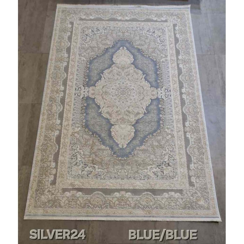 سجاد تركي سيلفر 24 سماوي مقاس 300*400