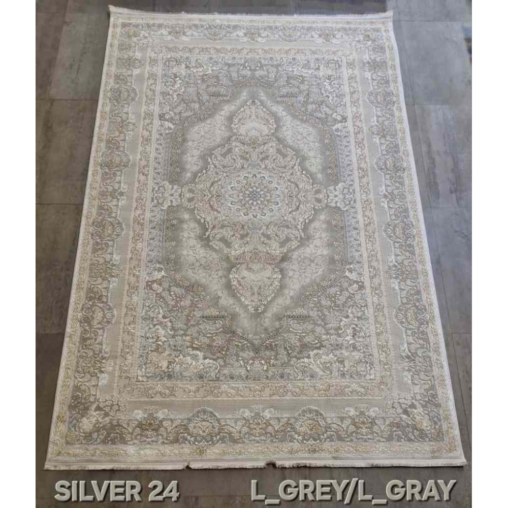سجاد تركي سيلفر 24 رصاصي فاتح مقاس 80*150 سجاد تركي سيلفر 24 رصاصي فاتح مقاس 80*150