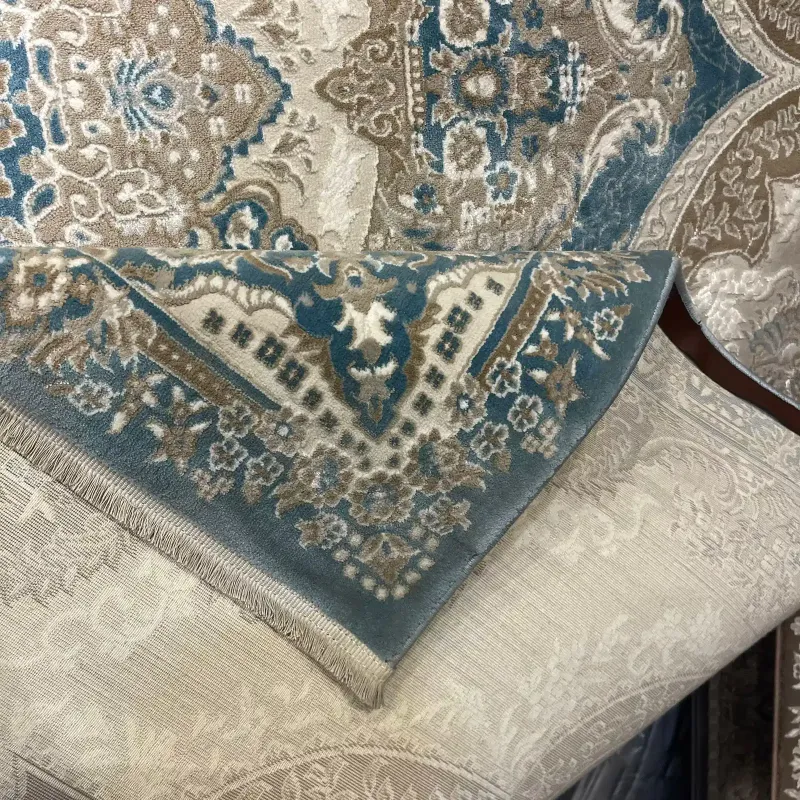 سجاد فيرونا تركي كلاسيك N485A سماوي مقاس 500*700