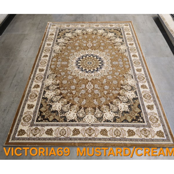 Turkish Victoria rug F269A Mustard size 50*80
