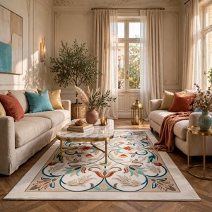 antalya Rug French Turkish Design P0058A TERRA CREAM 100*300