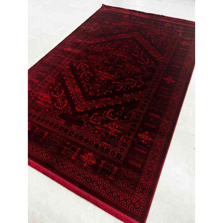 FAG Turkish 1002 Bukhara Afghani Red Rug Size 100*200
