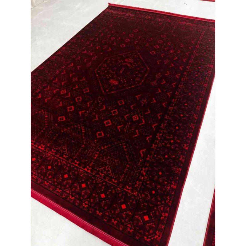 سجاد اف اي جي تركي 1007 بخارى افغاني احمر مقاس 100*200