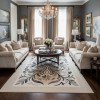 Turkish ALFAN Carpet AA187B BLACK Size 100*300