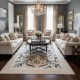 Turkish ALFAN Carpet AA187B BLACK Size 100*200 Turkish ALFAN Carpet AA187B BLACK Size 100*200