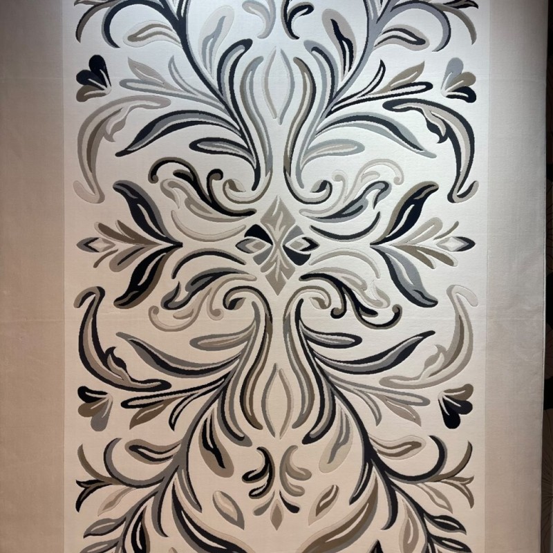 Turkish ALFAN Carpet AA187B BLACK Size 100*200 Turkish ALFAN Carpet AA187B BLACK Size 100*200