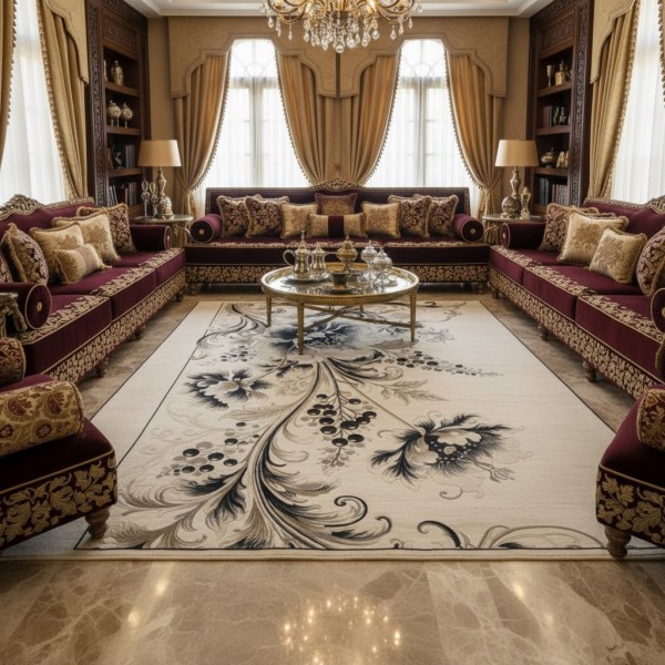 سجاد اورا تركي S0253A اسود مقاس 300*400