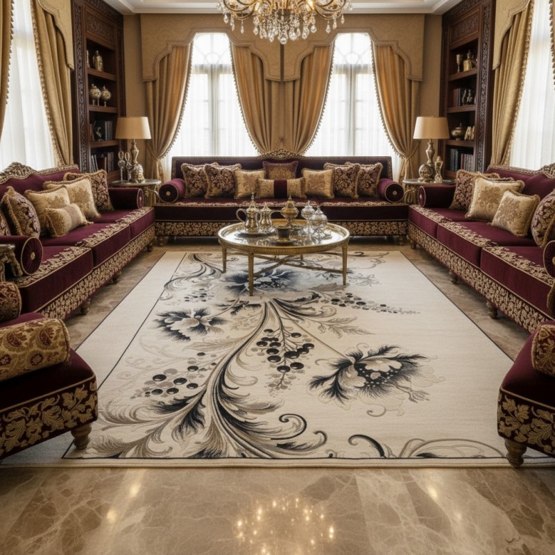 سجاد اورا تركي S0253A اسود مقاس 250*350