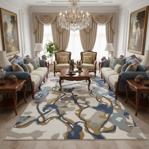 Turkish AURA Carpet D0654A BLUE Size 300*400