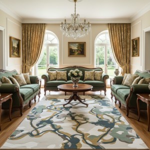 سجاد اورا تركي D0654A اخضر مقاس 250*350