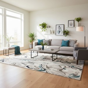 سجاد فانتاستيك تركي K404AC سماوي مقاس 100*200