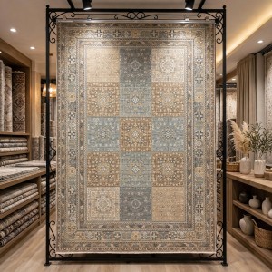 سجاد مكناس بوهيمي تركي OL406C بني مقاس 250*350