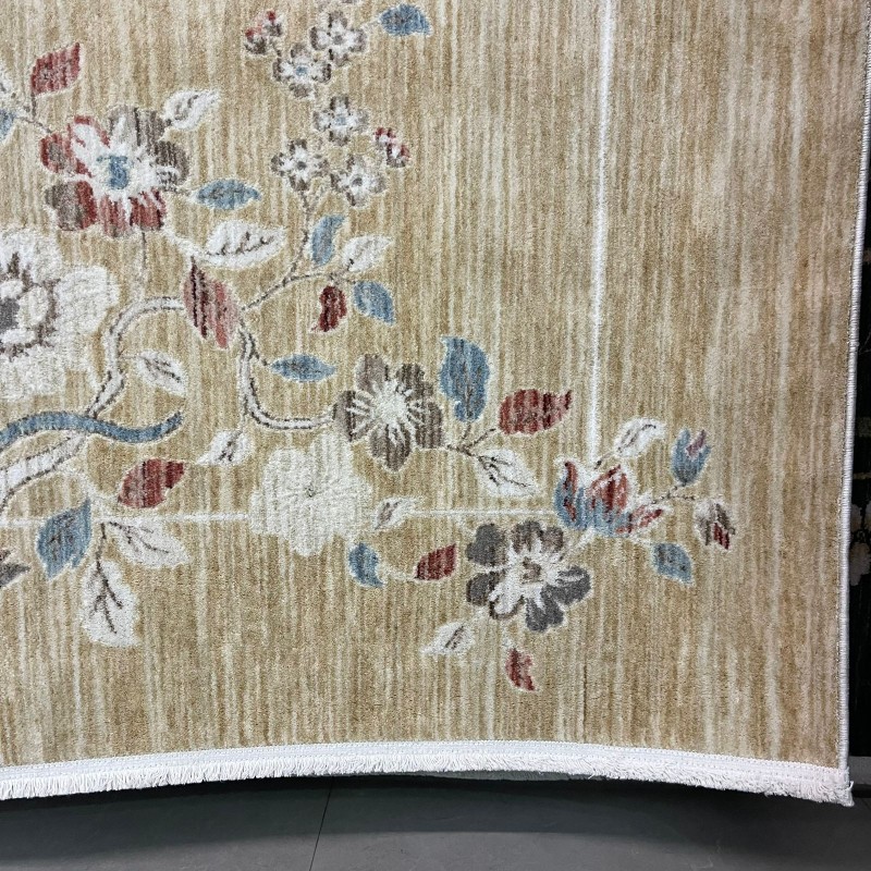 سجاد بوهيمي تركي مود J555AE رملي مقاس 100*200