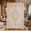 سجاد مودرن العليا تركي R0409A بيج غامق مقاس 150*220