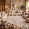 سجاد مودرن العليا تركي R0409A بيج غامق مقاس 150*220
