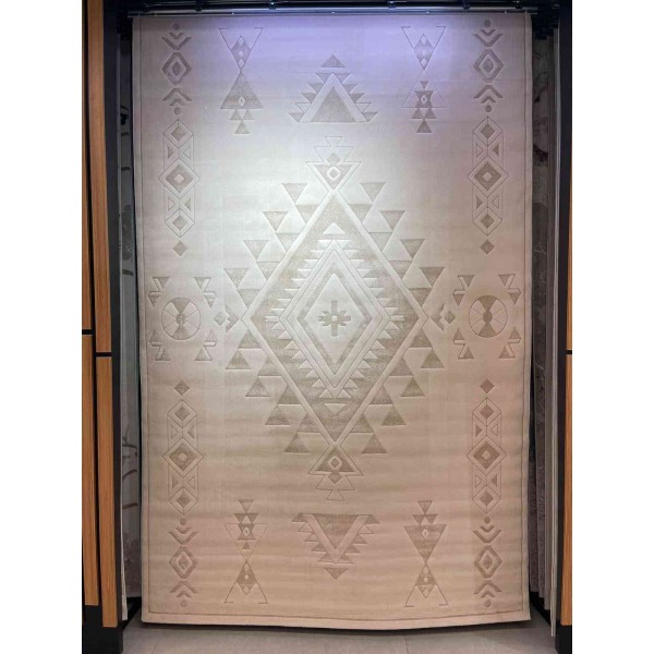 سجاد مودرن العليا تركي R0409A بيج غامق مقاس 150*220