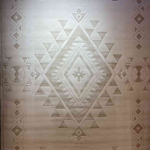 سجاد مودرن العليا تركي R0409A بيج غامق مقاس 150*220