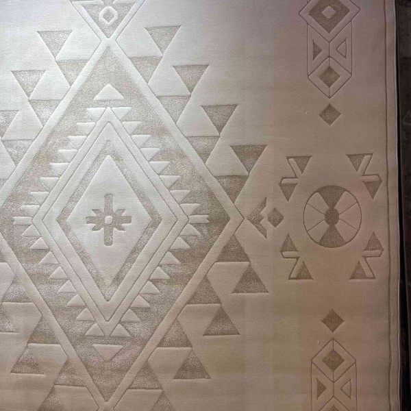 سجاد مودرن العليا تركي R0409A بيج غامق مقاس 150*220