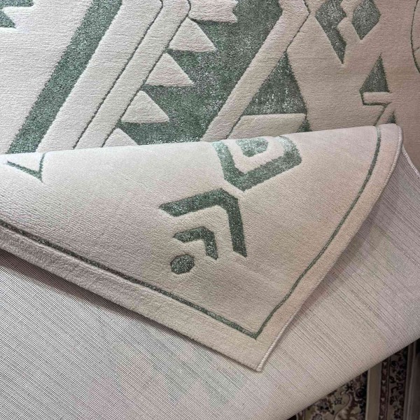 سجاد مودرن العليا تركي R0409A اخضر مقاس 100*200