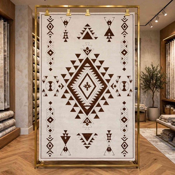 سجاد مودرن العليا تركي R0409A تيرا مقاس 100*300