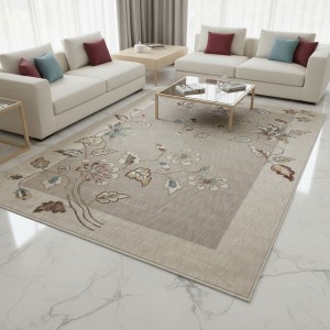 سجاد مود بوهيمي تركي J593AC بيج كريم مقاس 100*300