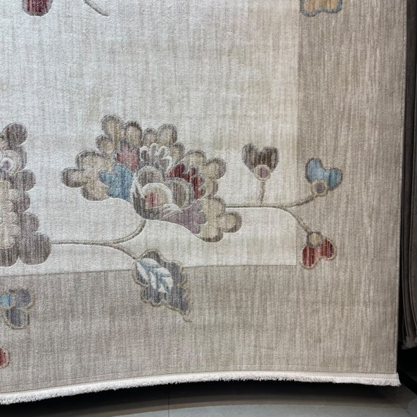 سجاد مود بوهيمي تركي J593AC كريم بيج مقاس 150*220