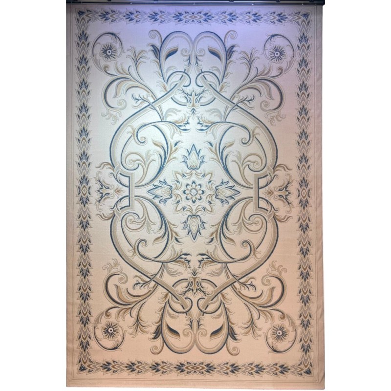 سجاد اويال تركي 9661D ابيض سماوي مقاس 80*150