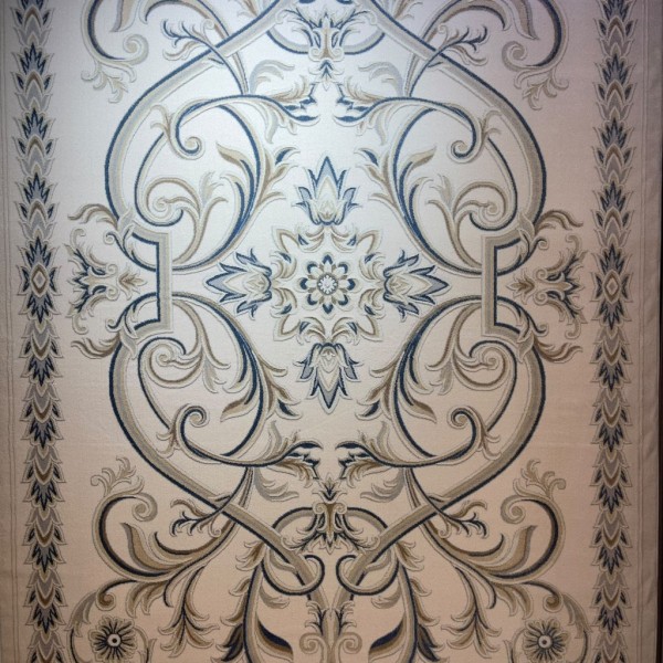 Turkish OPAL Carpet 9661D WHITE BLUE Size 200*300