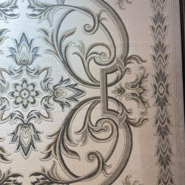 سجاد اويال تركي 9661D ابيض رصاصي مقاس 300*400