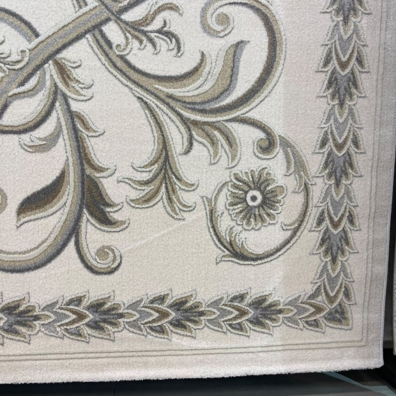 Turkish OPAL Carpet 9661D WHITE GREY Size 200*300 Turkish OPAL Carpet 9661D WHITE GREY Size 200*300
