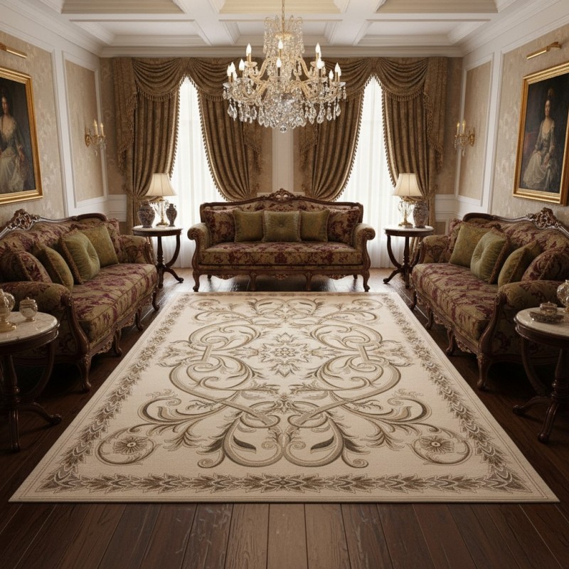 Turkish OPAL Carpet 9661D WHITE BEIGE Size 200*300 Turkish OPAL Carpet 9661D WHITE BEIGE Size 200*300