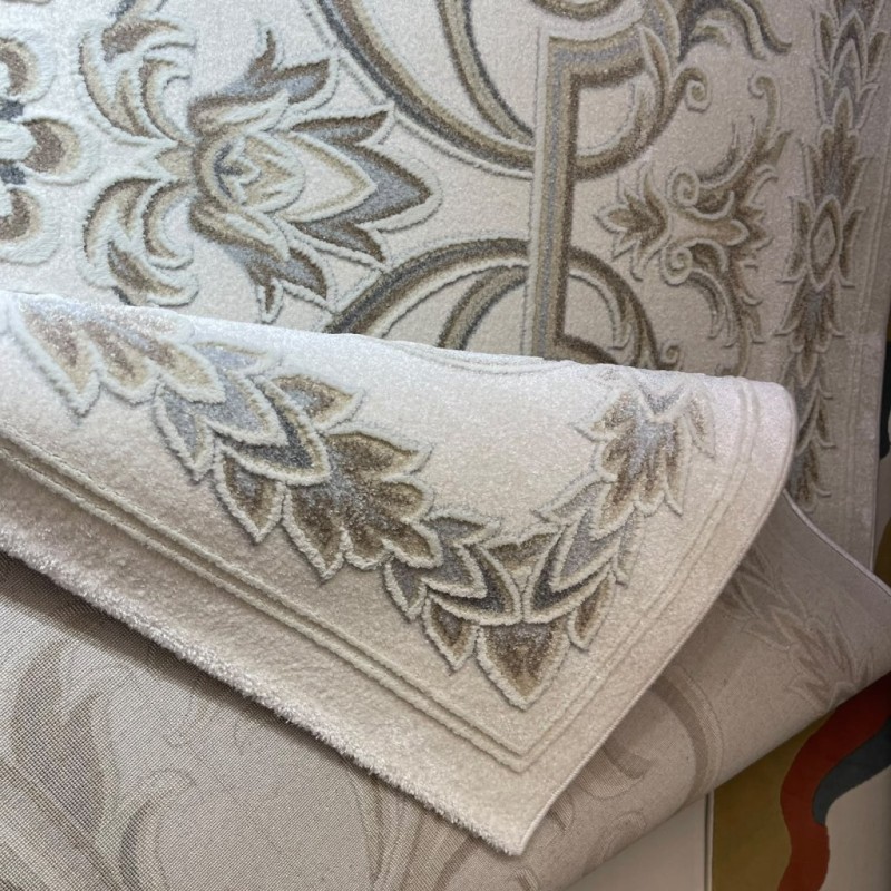 Turkish OPAL Carpet 9661D WHITE BEIGE Size 200*300 Turkish OPAL Carpet 9661D WHITE BEIGE Size 200*300