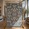 Turkish rug SEOUL French pattern FG7341 BLUE ÇOKEN size 80*150