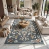 Turkish rug SEOUL French pattern FG7341 BLUE ÇOKEN size 80*150