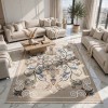 سجاد تركي سيول نقش فرنسي FG7341 بيج غامق كوكين مقاس 400*500