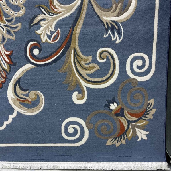 سجاد تركي سيول نقش فرنسي FG7341 سماوي فاتح مقاس 150*220