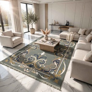 سجاد تركي سيول نقش فرنسي FG7247 سماوي كوكين مقاس 250*350