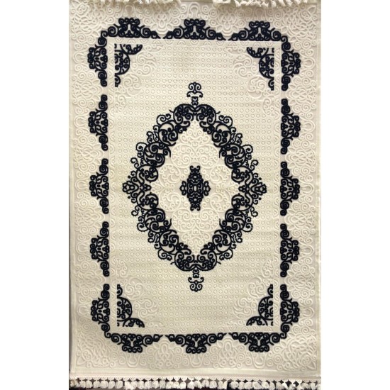 Florya turkish rugs 8655 cream and navy blue