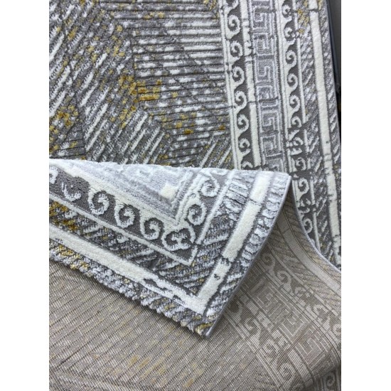 Bulgarian 776 Gray and Gold Reception Carpet