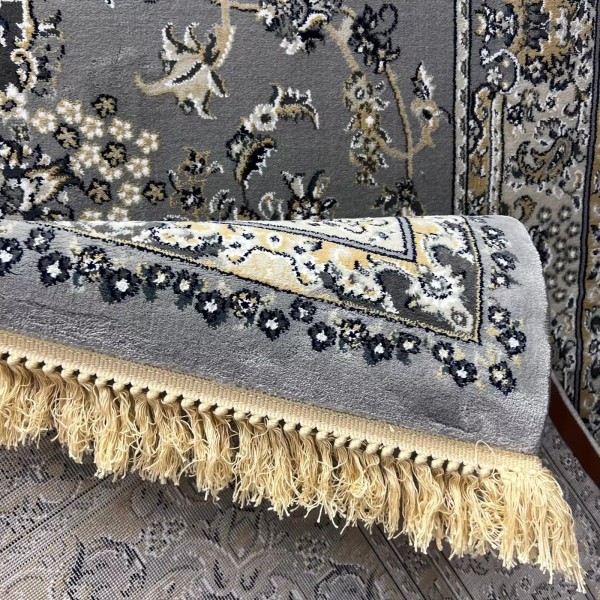 Turkish Marseille 2799A Classic Pressed Luxury Sky Light grey Rug Size 100*400