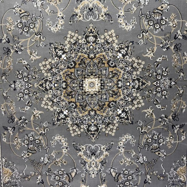 Turkish Marseille 2799A Classic Pressed Luxury Sky Light grey Rug Size 100*400
