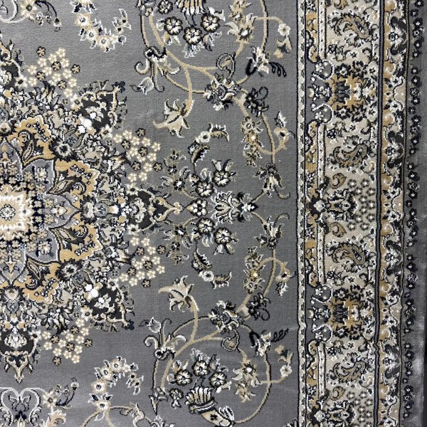 Turkish Marseille 2799A Classic Pressed Luxury Sky Light grey Rug Size 100*400